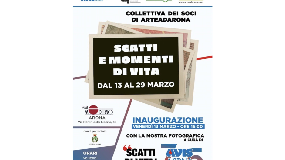 Tappa ad Arona per la mostra fotografica di Avis in collaborazione con ArteAdArona